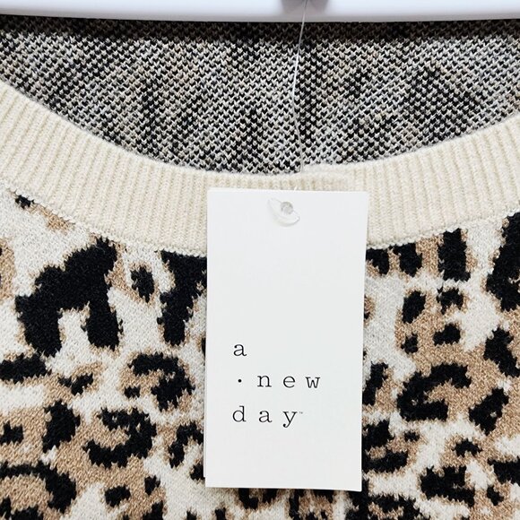 Leopard Print Button-Down Cardigan Sweater A New Day Womens plus Size 4X - Picture 5 of 8